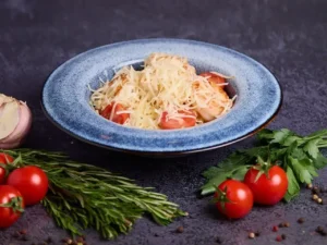 Спагетти с креветками