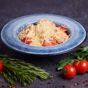 Спагетти с креветками